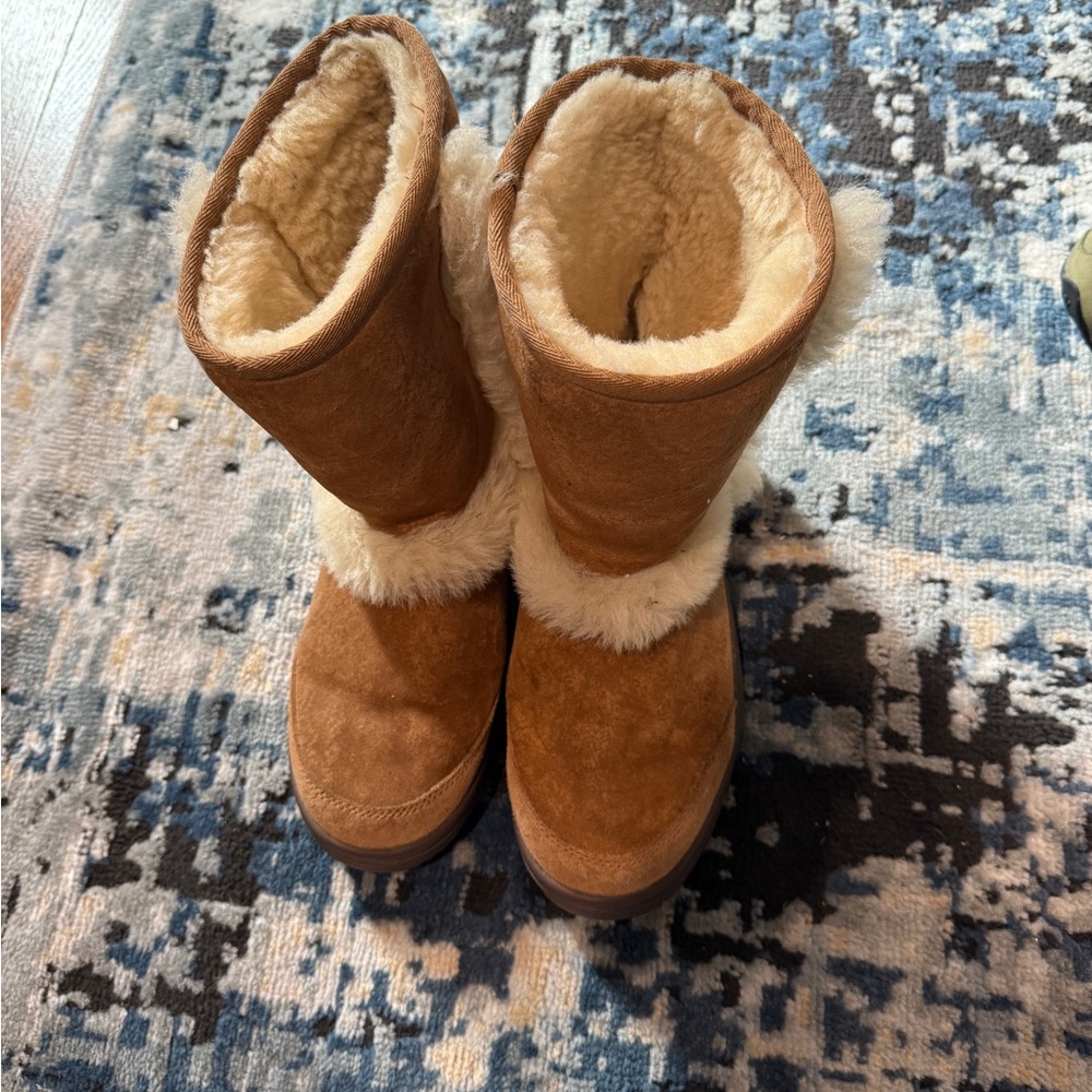 UGG Brown and Cream Winter Boots